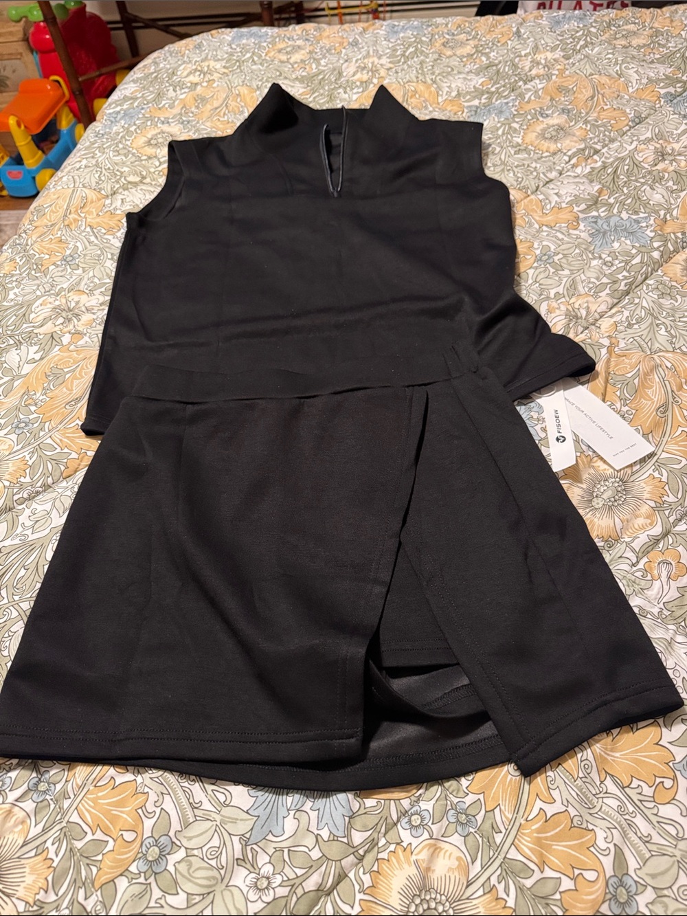 Black Women’s Skort with Front Wrap - Sleek Everyday Style